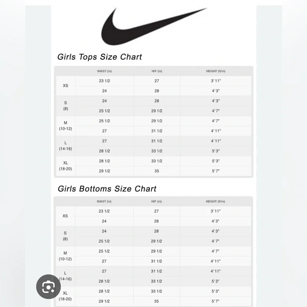 NIKE GIRLS DRI-FIT CHECK LOGO TRAINING T-SHIRT L (14/16)US